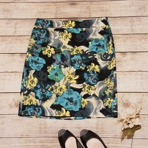 Ann Taylor Floral Spring Pencil Skirt
